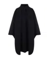 Chloé Hooded Cape Coat Black Size Xs/s 70% Wool, 30% Cashmere, Horn Bubalus Bubalis, Farmed, Coo India In Black