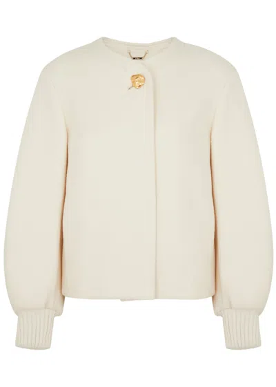 Chloé Chloe Wool-blend Jacket In White