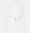 Chloé Wool-blend Sweater In White