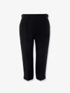 Chloé Tailored Wool Crepe Capri Pants In Black