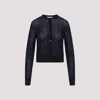 Chloé Navy Blue Fitted Cardigan In Wool Knit In Navy
