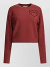 Chloé Short And Fitting Pullover With Wool Logo In Pink