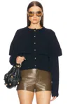 Chloé Cape-effect Wool And Cashmere-blend Cardigan In Classic Navy