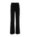 Chloé Black Pants With High Waist And Wide Leg In Viscose Blend Stretch Woman In Black