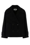 Chloé Double Breasted Wool Coat In Black