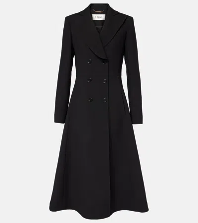 Chloé Wool Coat In Black