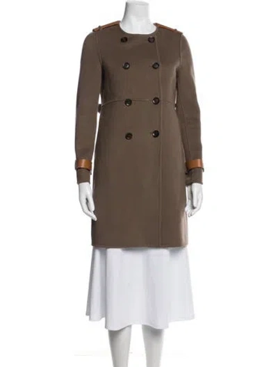 Pre-owned Chloé Wool Coat In Brown