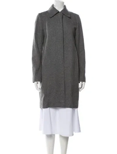 Pre-owned Chloé Wool Coat In Gray