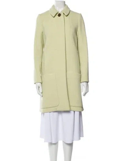 Pre-owned Chloé Wool Coat In Green