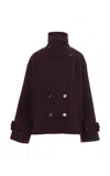 Chloé Wool Coat In Purple