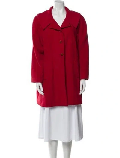 Pre-owned Chloé Wool Coat In Red