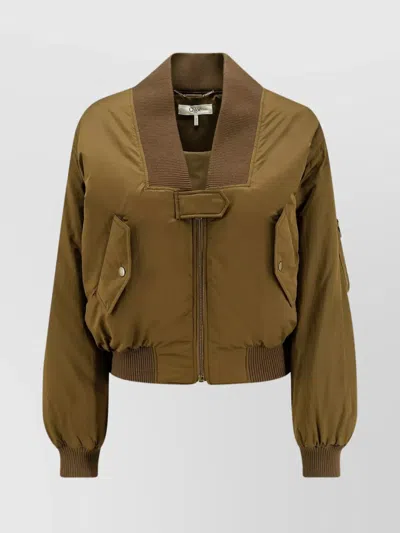 Chloé Wool Collar Bomber Jacket