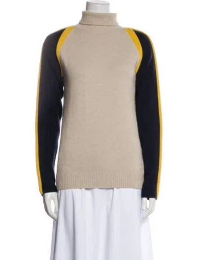 Pre-owned Chloé Wool Colorblock Pattern Sweater