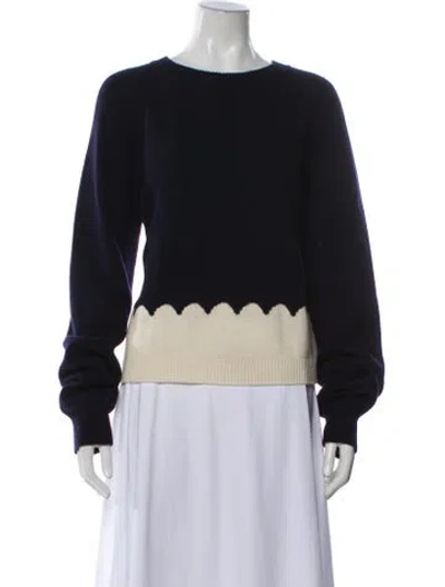 Pre-owned Chloé Wool Colorblock Pattern Sweater In Black