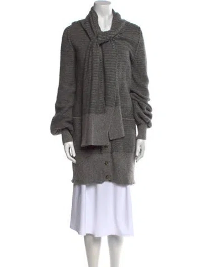 Pre-owned Chloé Wool Cowl Neck Sweater In Gray