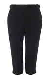 Chloé Wool Crepe Capri Trousers In Black