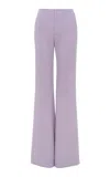 Chloé Wool Crepe Flared Pants In Purple