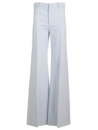 Chloé Wool Crepe Tailored Pants In Blue