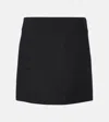 Chloé Wool Crêpe Miniskirt In Black