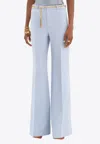 Chloé Chloe Women Pastel Light Blue Crepe Palazzo Pant In Light Blue