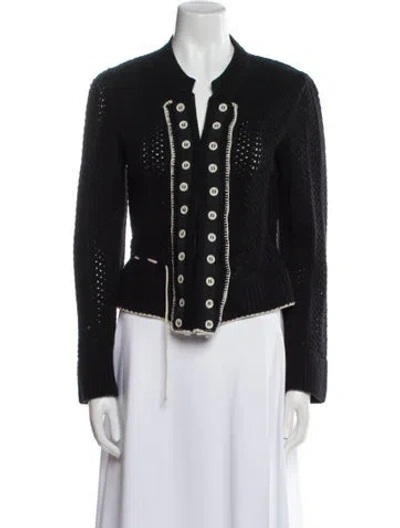 Pre-owned Chloé Wool Crew Neck Sweater In Black