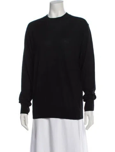 Pre-owned Chloé Wool Crew Neck Sweater In Black
