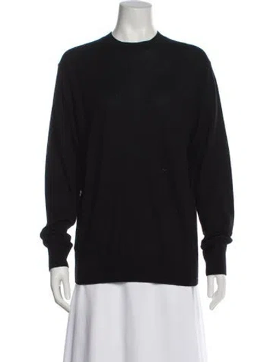 Pre-owned Chloé Wool Crew Neck Sweater In Black