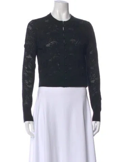 Pre-owned Chloé Wool Crew Neck Sweater In Black