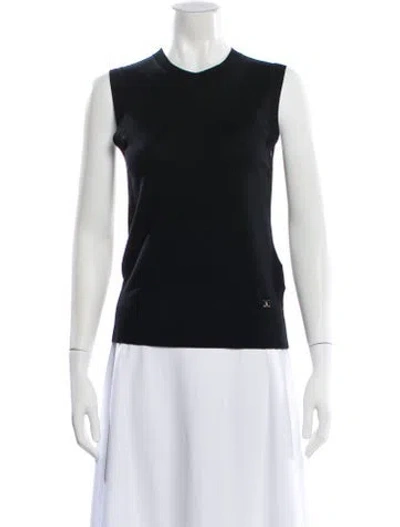 Pre-owned Chloé Wool Crew Neck Sweater In Blue