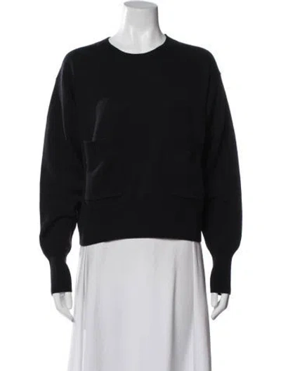 Pre-owned Chloé Wool Crew Neck Sweater In Blue
