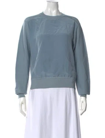 Pre-owned Chloé Wool Crew Neck Sweater In Blue