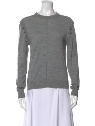 Pre-owned Chloé Wool Crew Neck Sweater In Gray