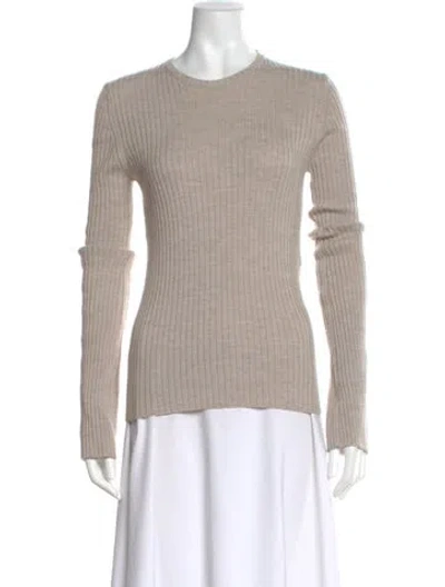 Pre-owned Chloé Wool Crew Neck Sweater In Neutral