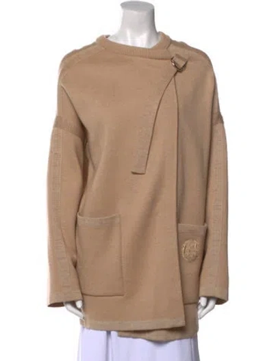Pre-owned Chloé Wool Crew Neck Sweater In Neutral