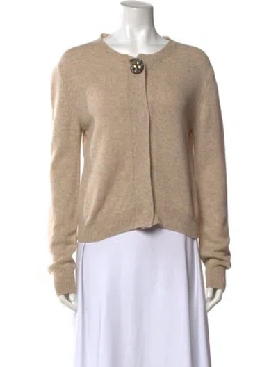 Pre-owned Chloé Wool Crew Neck Sweater In Neutral