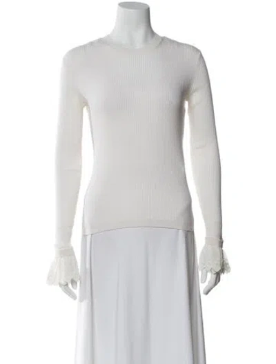 Pre-owned Chloé Wool Crew Neck Sweater In Neutral