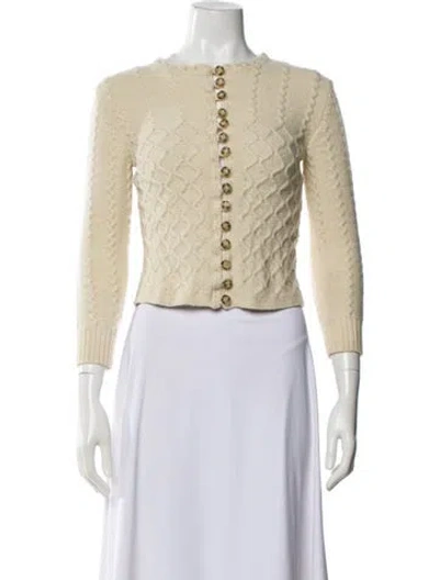Pre-owned Chloé Wool Crew Neck Sweater In Neutral