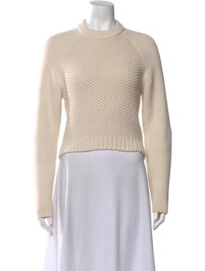 Pre-owned Chloé Wool Crew Neck Sweater In Neutral