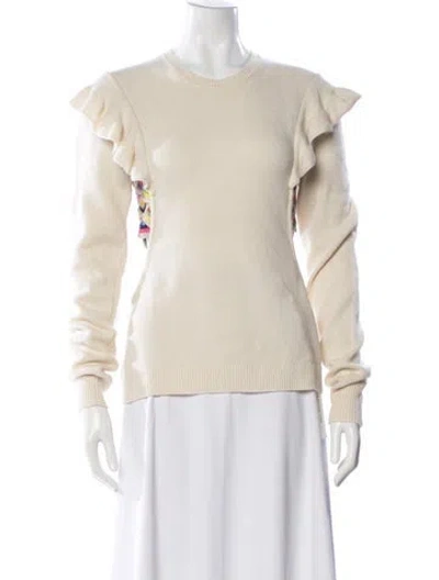 Pre-owned Chloé Wool Crew Neck Sweater In Neutral