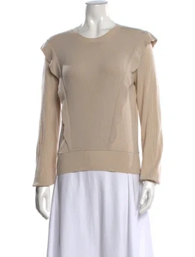 Pre-owned Chloé Wool Crew Neck Sweater In Neutral