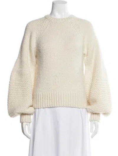 Pre-owned Chloé Wool Crew Neck Sweater In Neutral