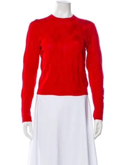 Pre-owned Chloé Wool Crew Neck Sweater In Red