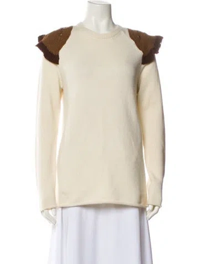 Pre-owned Chloé Wool Crew Neck Sweater W/ Tags In Green