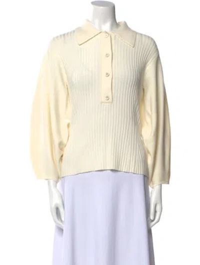 Pre-owned Chloé Wool Crew Neck Sweater In White