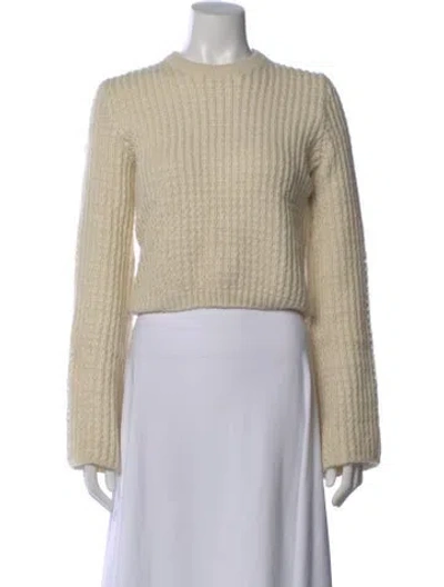 Pre-owned Chloé Wool Crew Neck Sweater In White