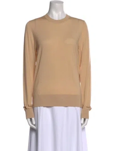 Pre-owned Chloé Wool Crew Neck Sweatshirt In Neutral