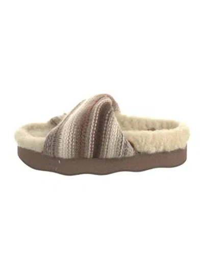Pre-owned Chloé Wool Espadrilles In Neutral