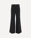 Chloé Black Pants With High Waist And Wide Leg In Viscose Blend Stretch Woman In Black