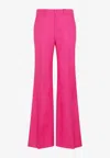 Chloé Wool Flared Pants In Pink