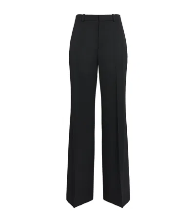 Chloé Wool Flared Tailored Trousers In Black